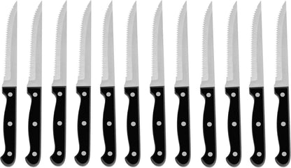 12-teilig Steakmesser-Set Edelstahl Besteck für Haus Restaurant