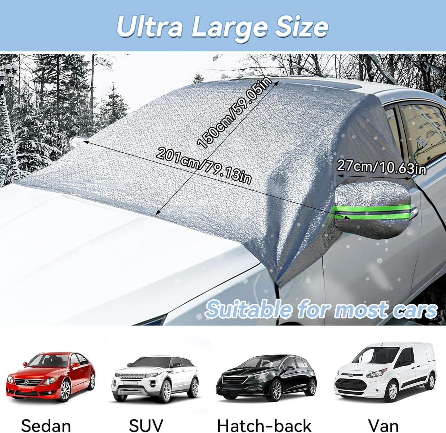 Auto Frontscheibenabdeckung Winter und Sommer, Großes Windschutzscheibe Sonnenschutz