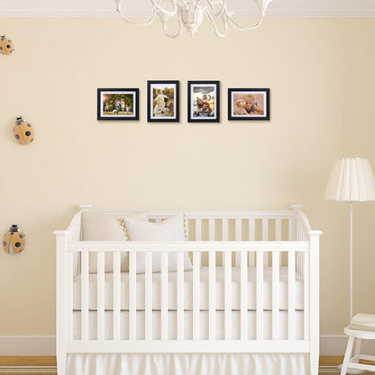 4er Set Bilderrahmen 13x18 Schwarz Passepartouts 15x20 Wand Tisch Galerie