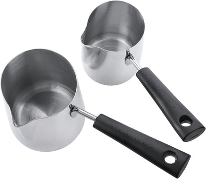 Dicunoy Milchkännchen Edelstahl 350ml 650ml Kaffeekanne Buttertopf