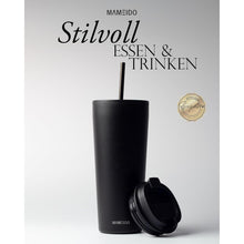 Thermobecher mit Strohhalm 700ml doppelwandig isoliert