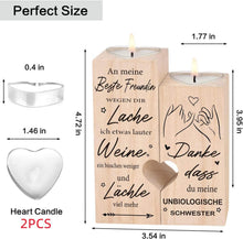 Beste Freundin Geschenk Herz Kerzenhalter Holz Geburtstag