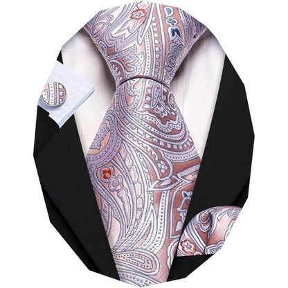 Herren Seidenkrawatte Set mit Taschentuch und