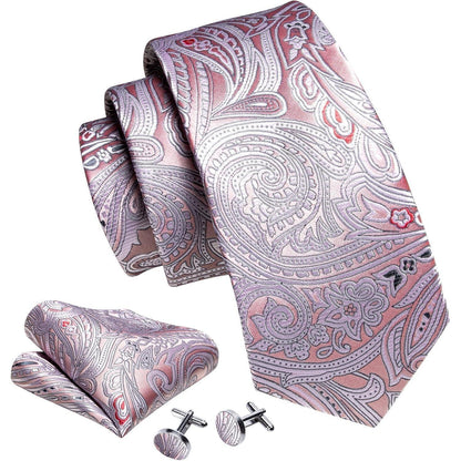 Herren Seidenkrawatte Set mit Taschentuch und