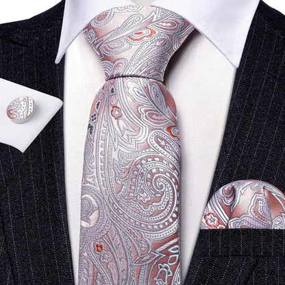 Herren Seidenkrawatte Set mit Taschentuch und