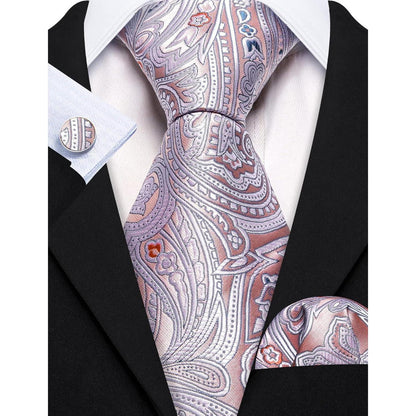 Herren Seidenkrawatte Set mit Taschentuch und