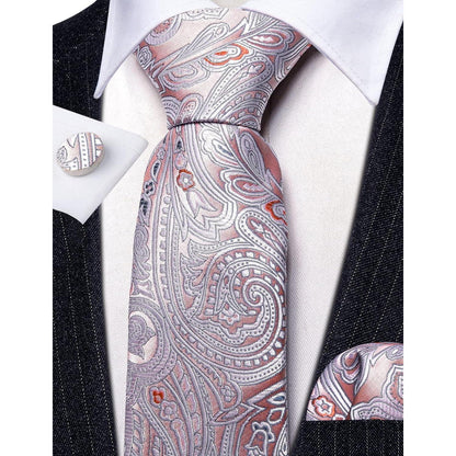 Herren Seidenkrawatte Set mit Taschentuch und