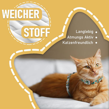 Supet Katzengeschirr und Leine für kleine und große Katzen, ausbruchsichere Katzenweste, verstellbar, leicht, Grau