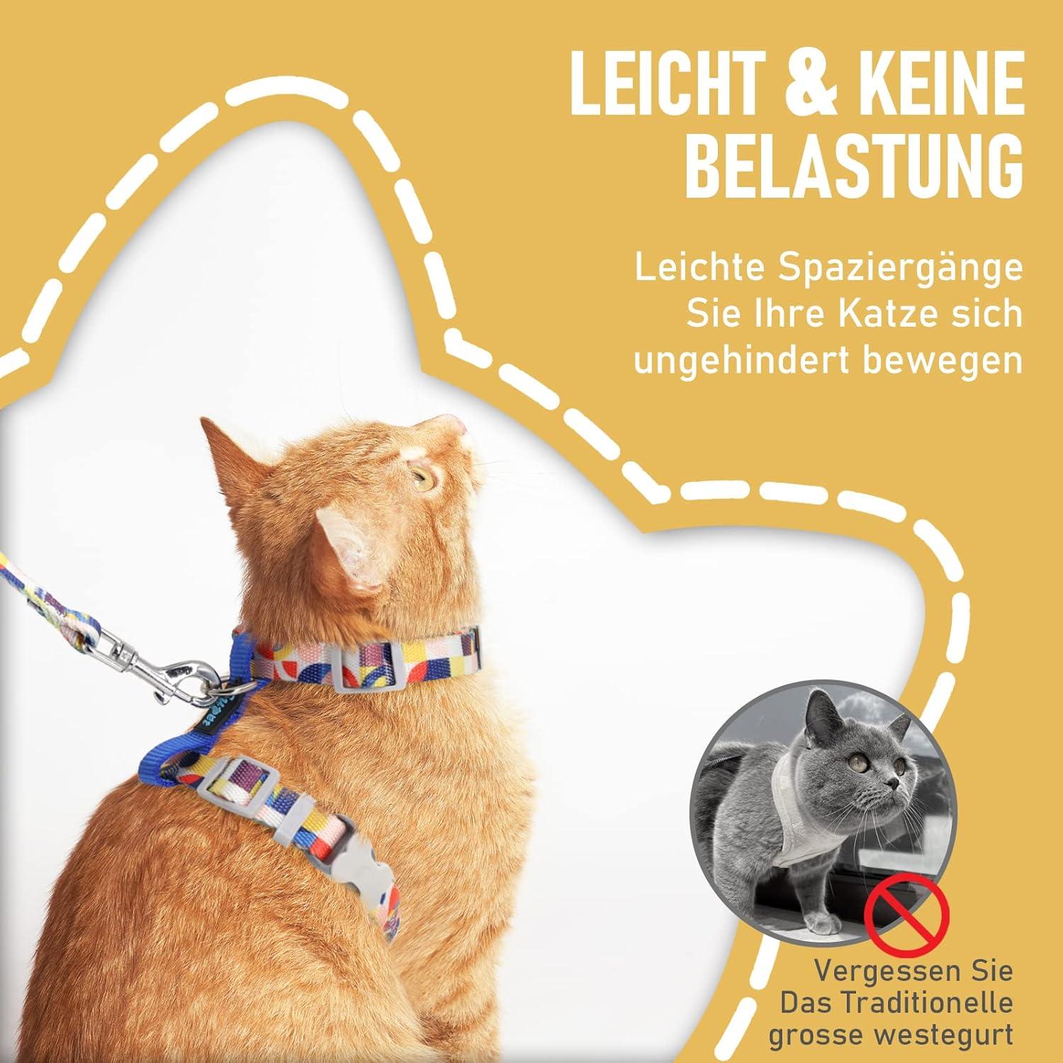 Ausbruchsicheres Katzengeschirr Leine Katzenweste verstellbar