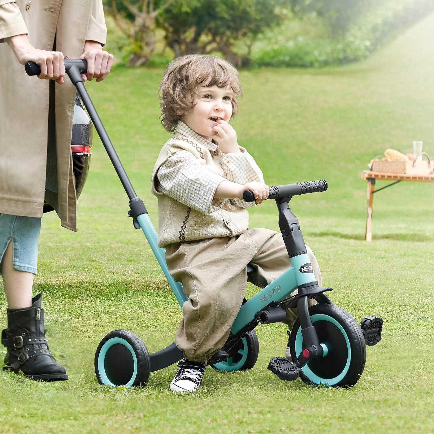 Dreirad für Kinder 1-3 Jahre Kleinkind-Fahrrad Mädchen Jungen Blau