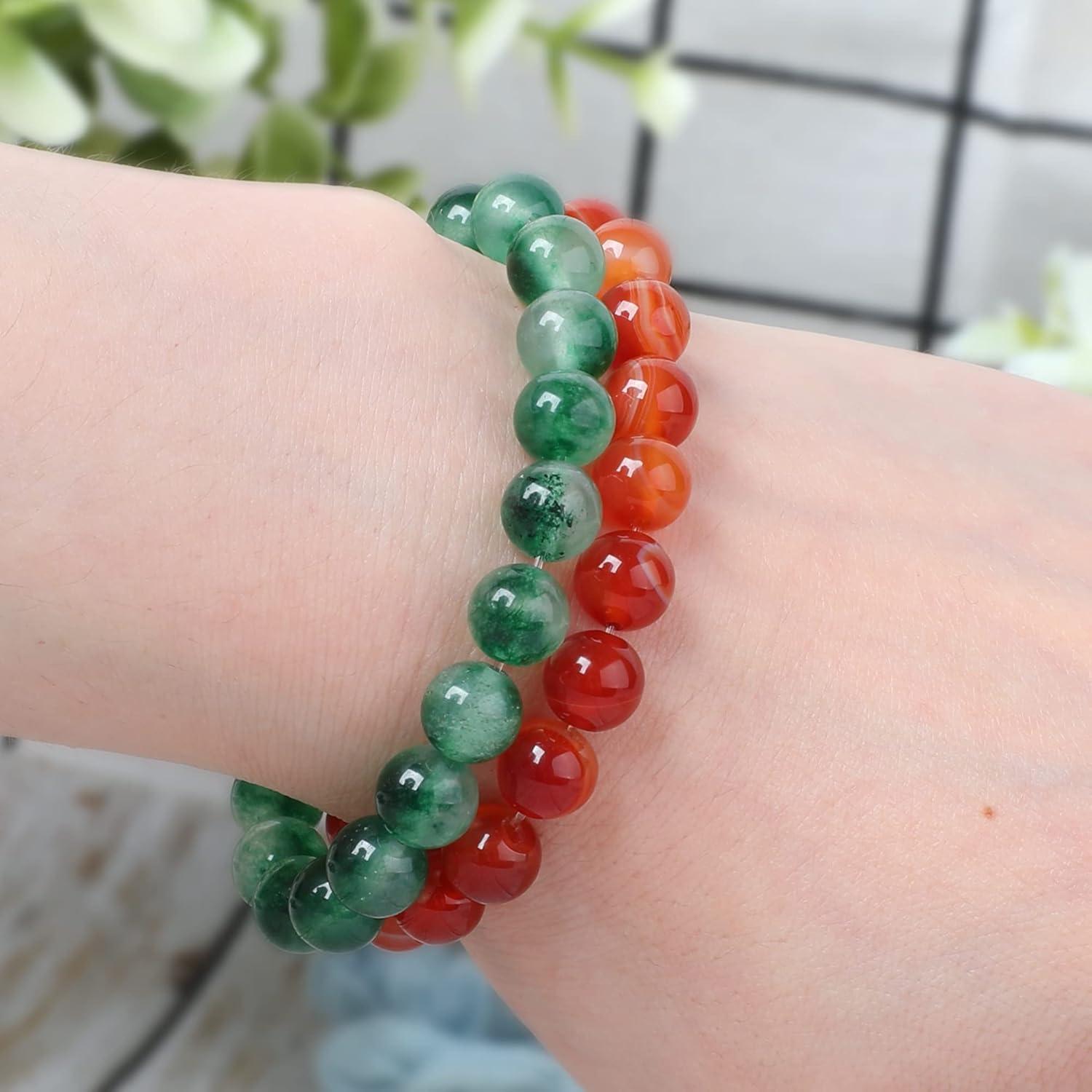 Natürliche Edelsteine 200 Stück 8mm Perlen Schmuck Basteln SOSMAR