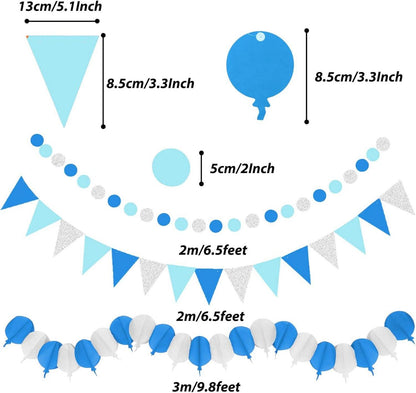 41-teiliges Blau Party Deko Set für
