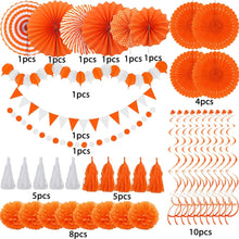 Orange Party Deko Set - 41-teilig für Geburtstag Hochzeiten