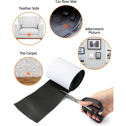 QWORK® 11cm x 2M Klettband Annähen für Stoff - Breit Nylon