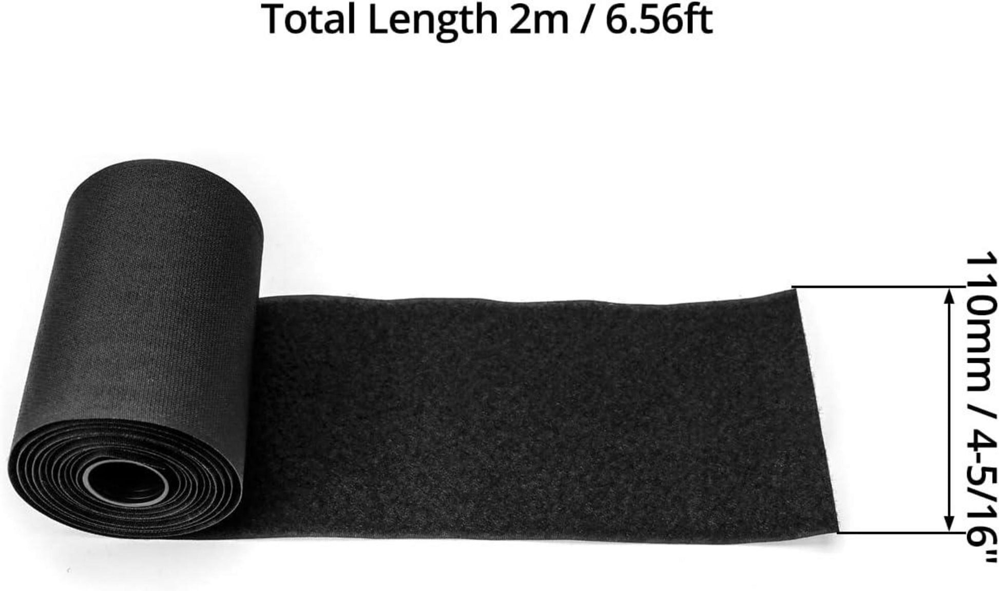 Klettband 11cm x 2M Nylon Annähen ohne Kleber DIY Handwerk