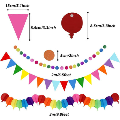 Mexikanische Party Deko 41 Stück Mehrfarbig Papier Girlande