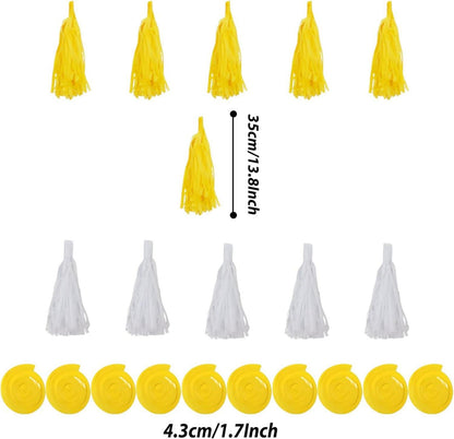 Party Deko Gelb Papier Pompoms Girlande für Geburtstag Hochzeit