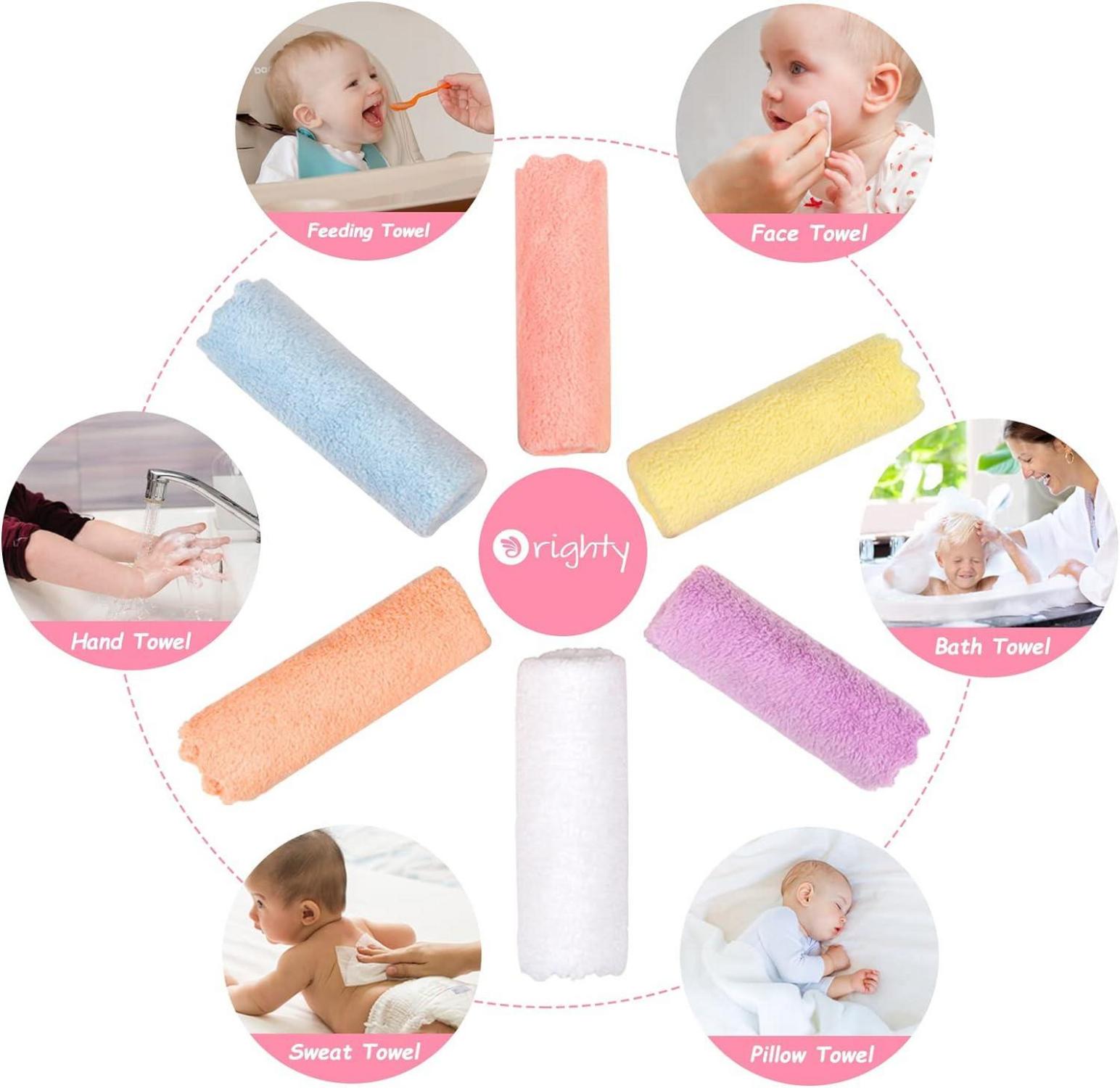 Baby-Waschlappen Mikrofaser Korallen-Fleece 24 Stück Saugfähige Tücher