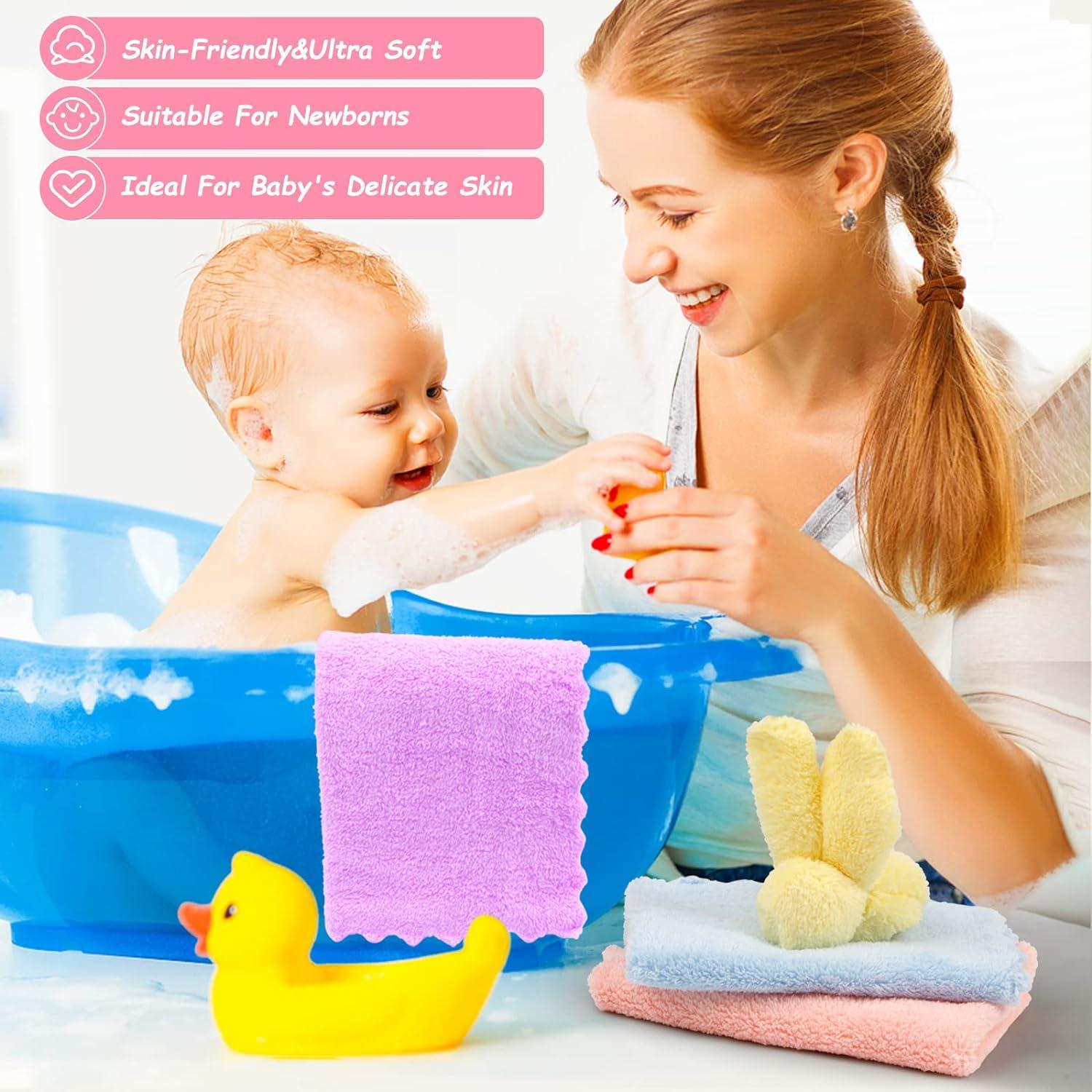 Baby-Waschlappen Korallen-Fleece Mikrofaser 24 Stück super saugfähig weich