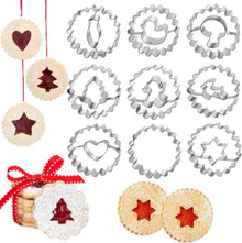 Plätzchen Ausstecher Set 9-teilig für Weihnachten inkl. Linzer890