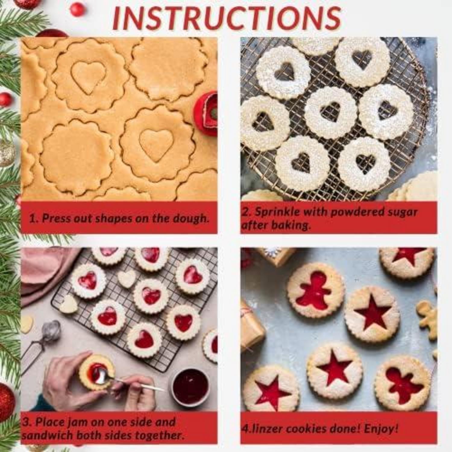 Keepaty Weihnachts-Ausstecher Set, 9-teilig Edelstahl für Torten, Kekse