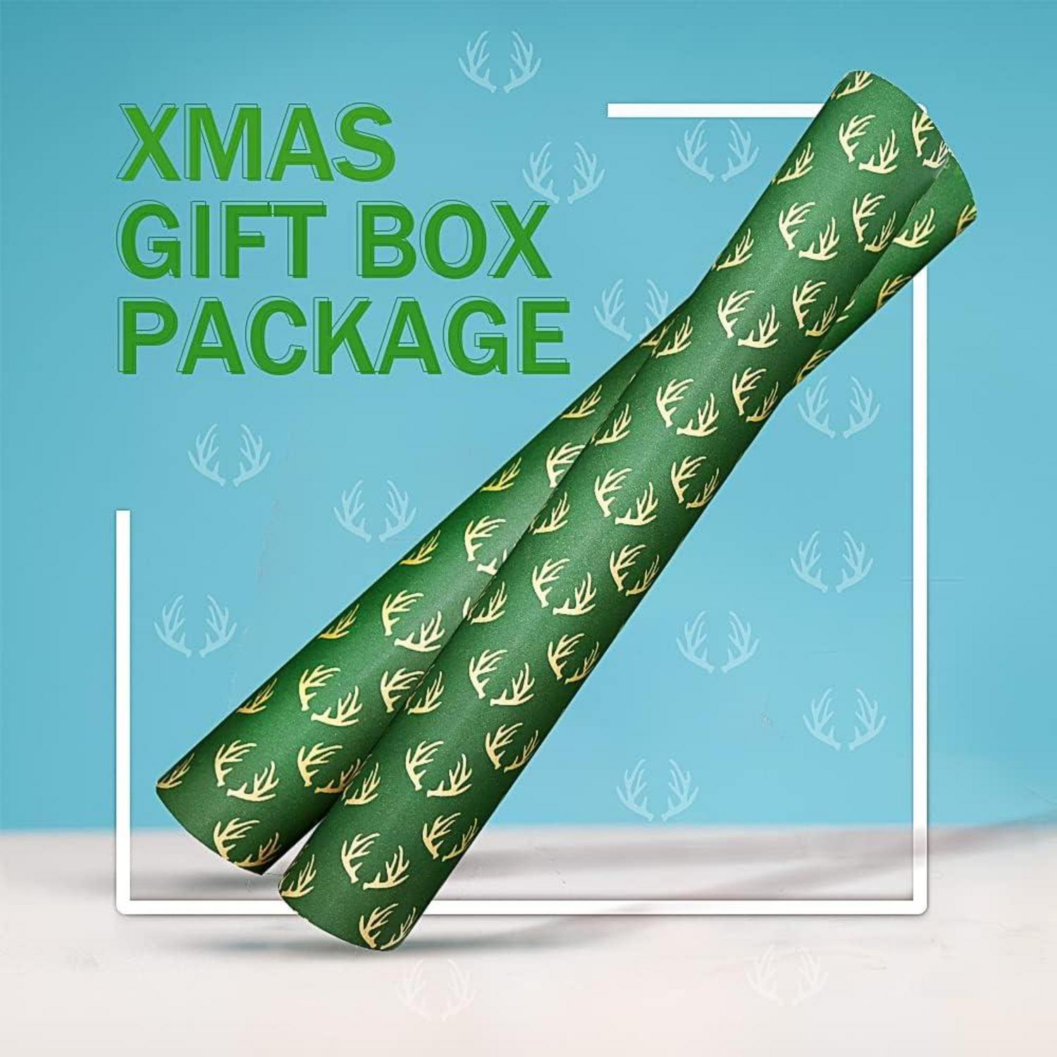 DOJoykey Weihnachtsgeschenkpapier Rolle 43cm x 15M Multicolor3 Kraftpapier