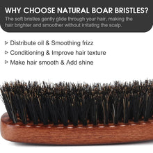 BESTOOL Haarbürste Wildschweinborsten für Haare