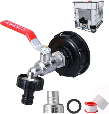 IBC Auslaufhahn 1000l Wassertank Zubehör Switch Kit Silikon Metall
