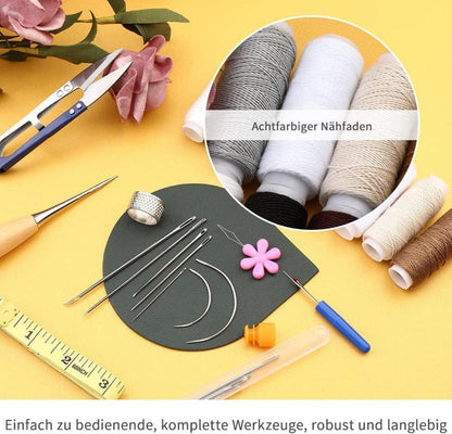 Leder-Nähset 29-teiliges Nähgarn-Set Lederpolster-Reparatur-Set