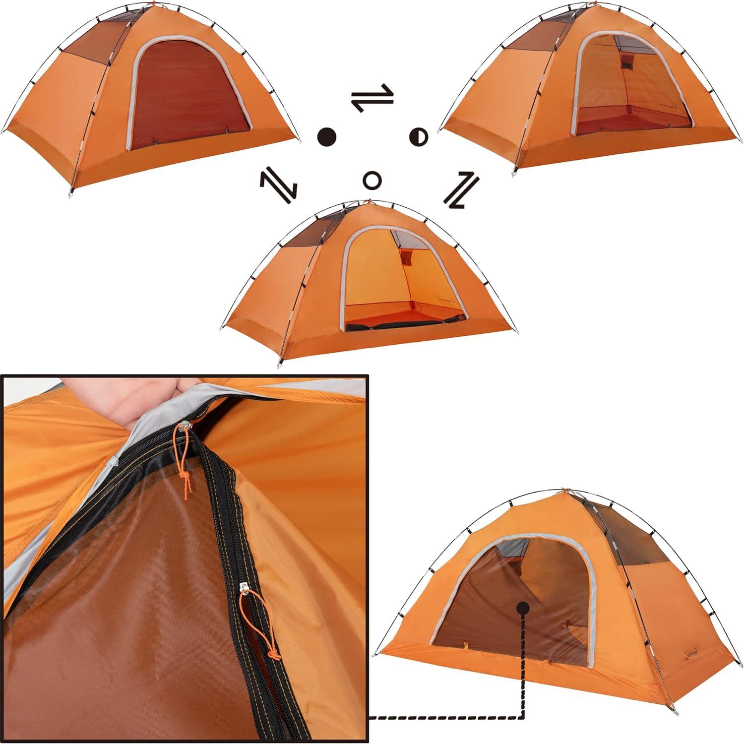 Clostnature 2 Personen Zelt für Camping - Wasserdichtes Leichtes Kuppelzelt mit Kleinem