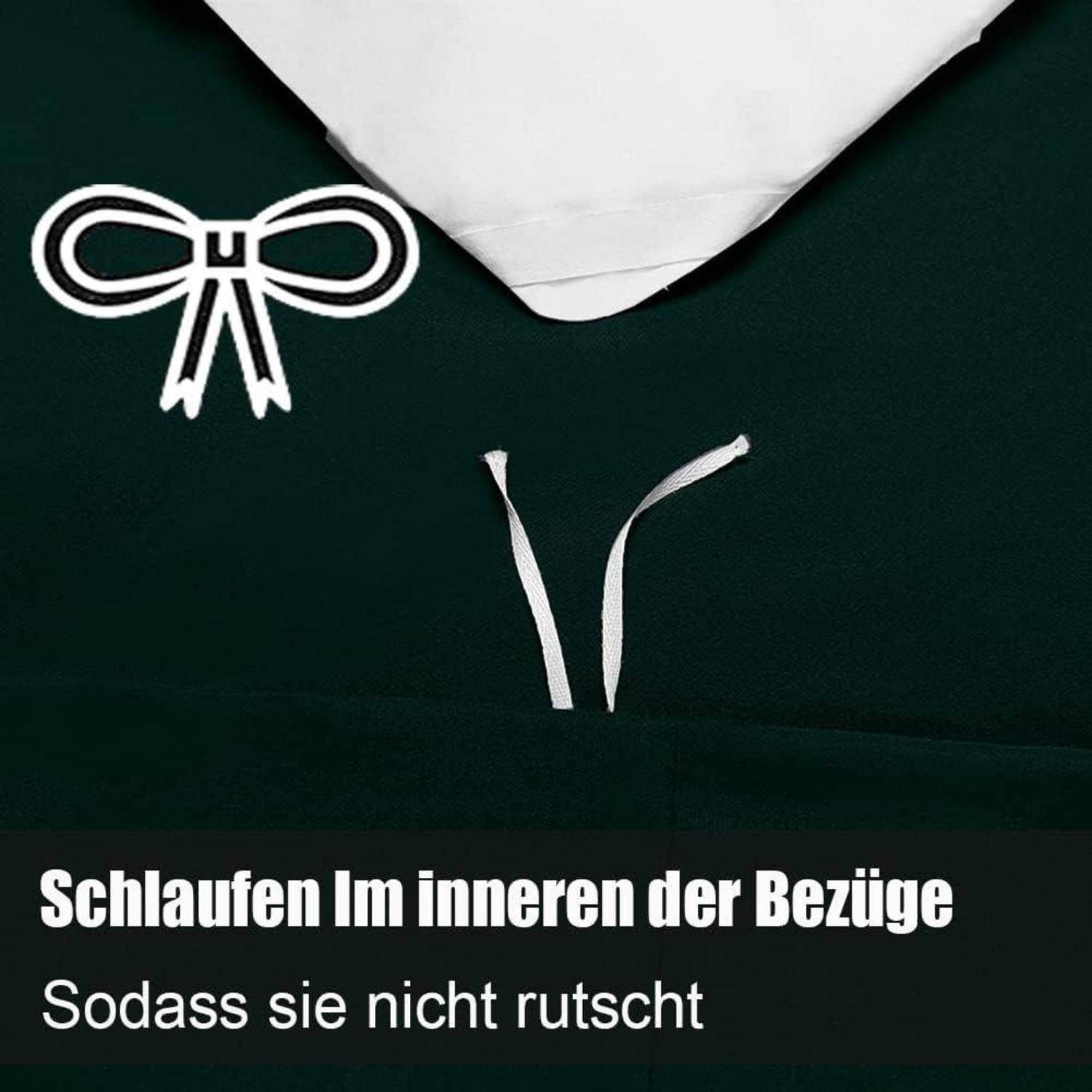 Bettwäsche 135x200 Grün 6tlg. Microfaser Weich Pflegeleicht