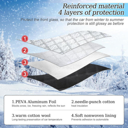 Frontscheibenabdeckung Auto Winter 230x145cm – Eisschutz & UV-Schutz
