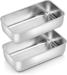 TEAMFAR Brotbackform 2er Set Edelstahl Kastenform Königskuchenform