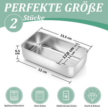 TEAMFAR Edelstahl Brotbackform 2er Set Kastenform für Kuchen