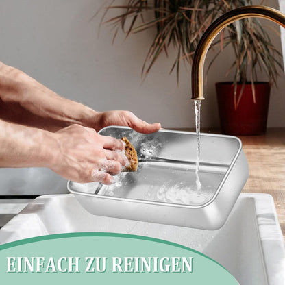 Brotbackform Kastenform 2er Set Edelstahl 23,5x12,6x6cm für Kuchen