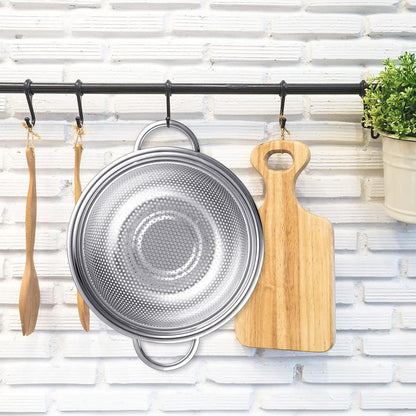 Edelstahl Nudelsieb Abtropfsieb Griffen Sieb 19,5cm Küchenutensil