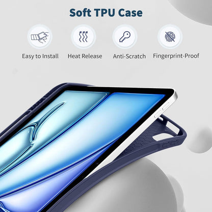 iPad Air M2 Hülle 11 Zoll Trifold Ständer Schutzhülle Blau