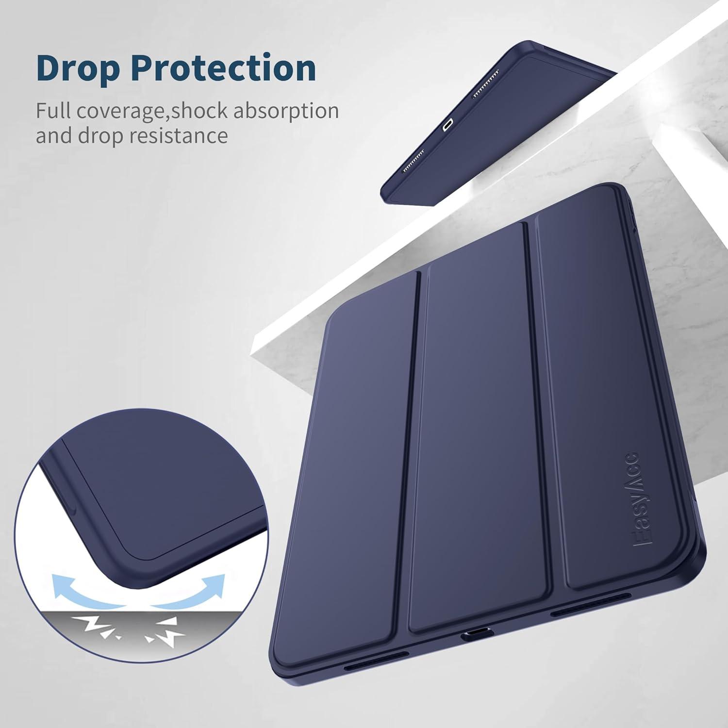 iPad Air M2 11 Zoll Hülle Blau Stifthalter Trifold Ständer TPU Schutzhülle