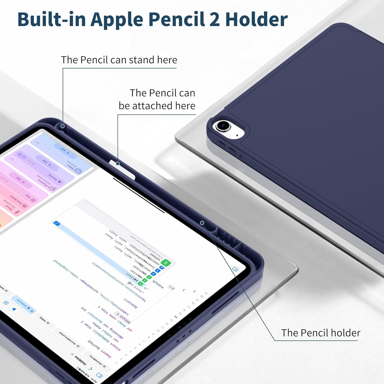 iPad Air M2 Hülle 11 Zoll Ständer Stifthalter TPU Blau