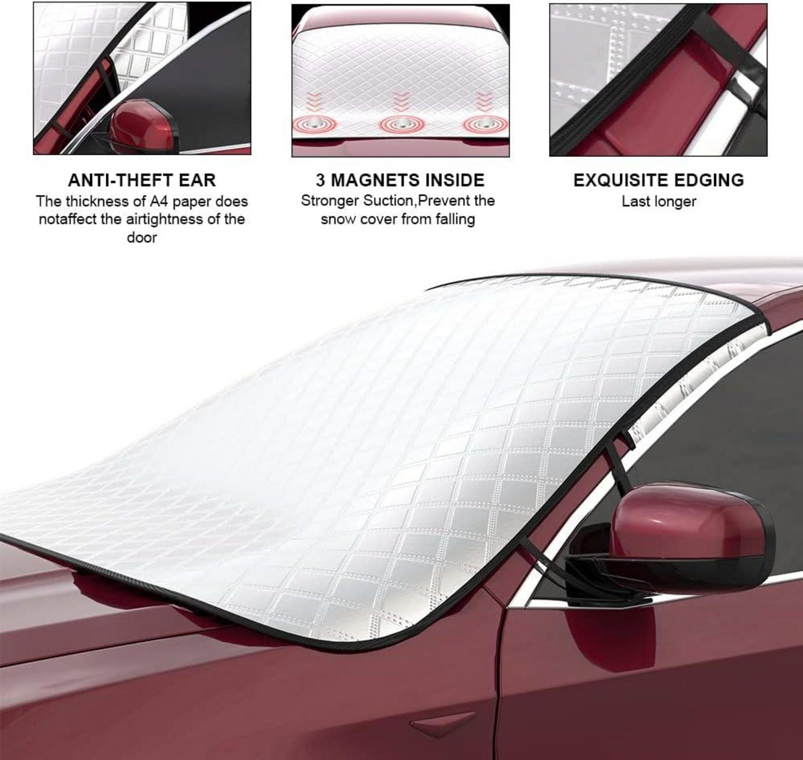 Frontscheibenabdeckung Auto Winter Windschutz Magnet Fixierung