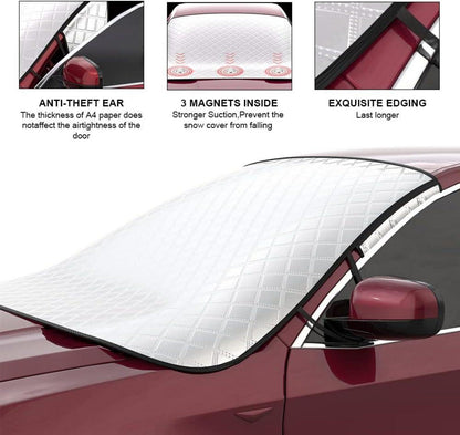 Frontscheibenabdeckung Auto Winter Windschutz Magnet Fixierung