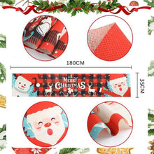 Weihnachten Tischläufer Rot Leinen Winter 35x180 cm