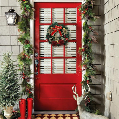 30cm Weihnachtskranz Türkranz Weihnachtsdeko mit Geschenkkugeln