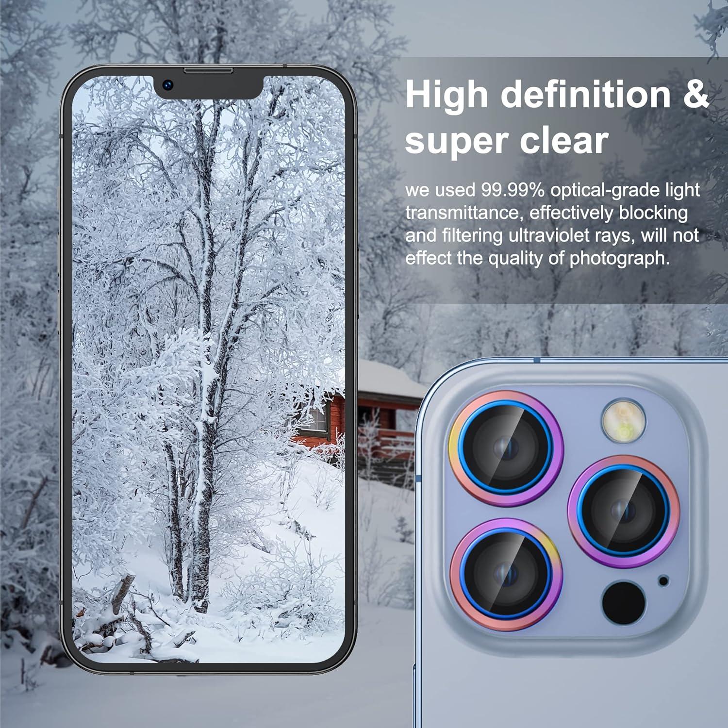 WSKEN iPhone 13 Pro Max Kameraglas Schutzfolie 3er Pack 9H Härte Kratzfest Blasenfrei