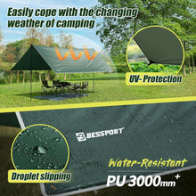 Bessport Camping Zeltplane 3m x 4m Wasserdicht Anti-UV mit