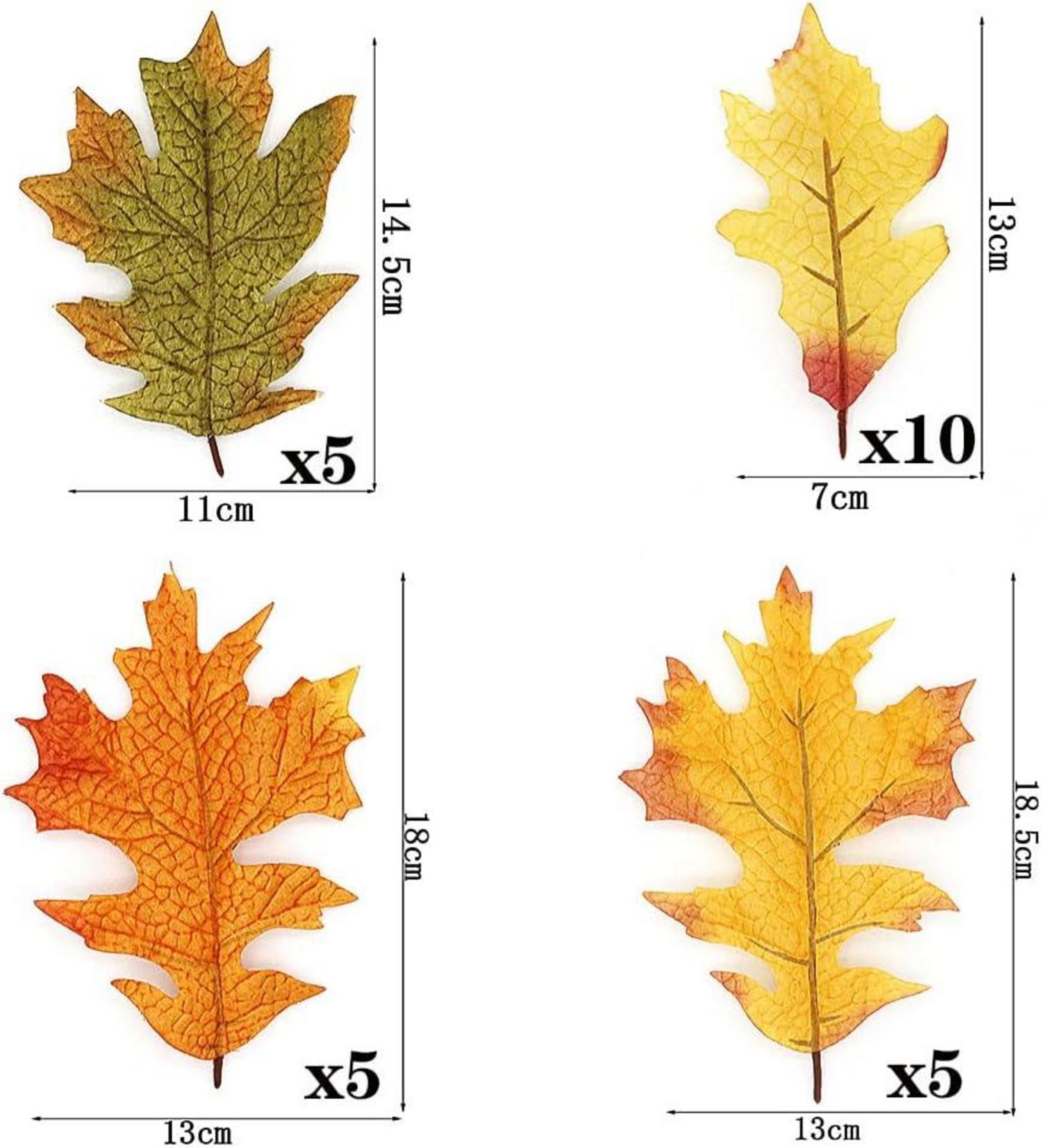 Künstliche Herbstblätter für Basteln & Dekorationen 25 Stück