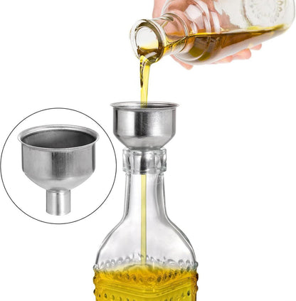 6er Set Glasölspender 500ml inkl. Ausgießer, Trichter & Etiketten