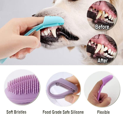 Hundezahnbürste Set 6-teilig Fingerling Zahnpflege Hunde