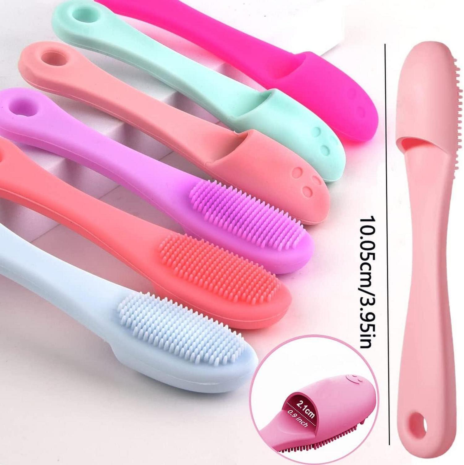 Hundezahnbürste Set 6 Stück - Hund Zahnpflege Fingerling Gelb Blau Rosa - Mikrofaser Plaque Entfernung - Tierarzt Empfohlen