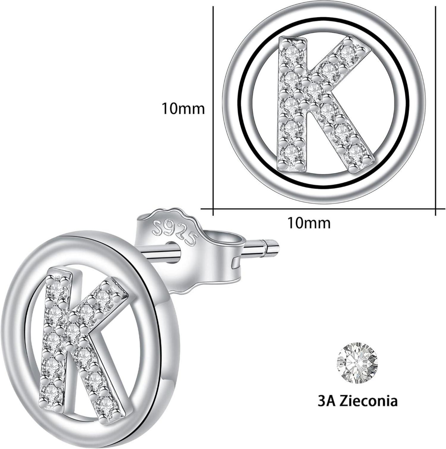 Buchstaben Ohrringe Silber 925 Initiale Alphabet Schmuck Mädchen